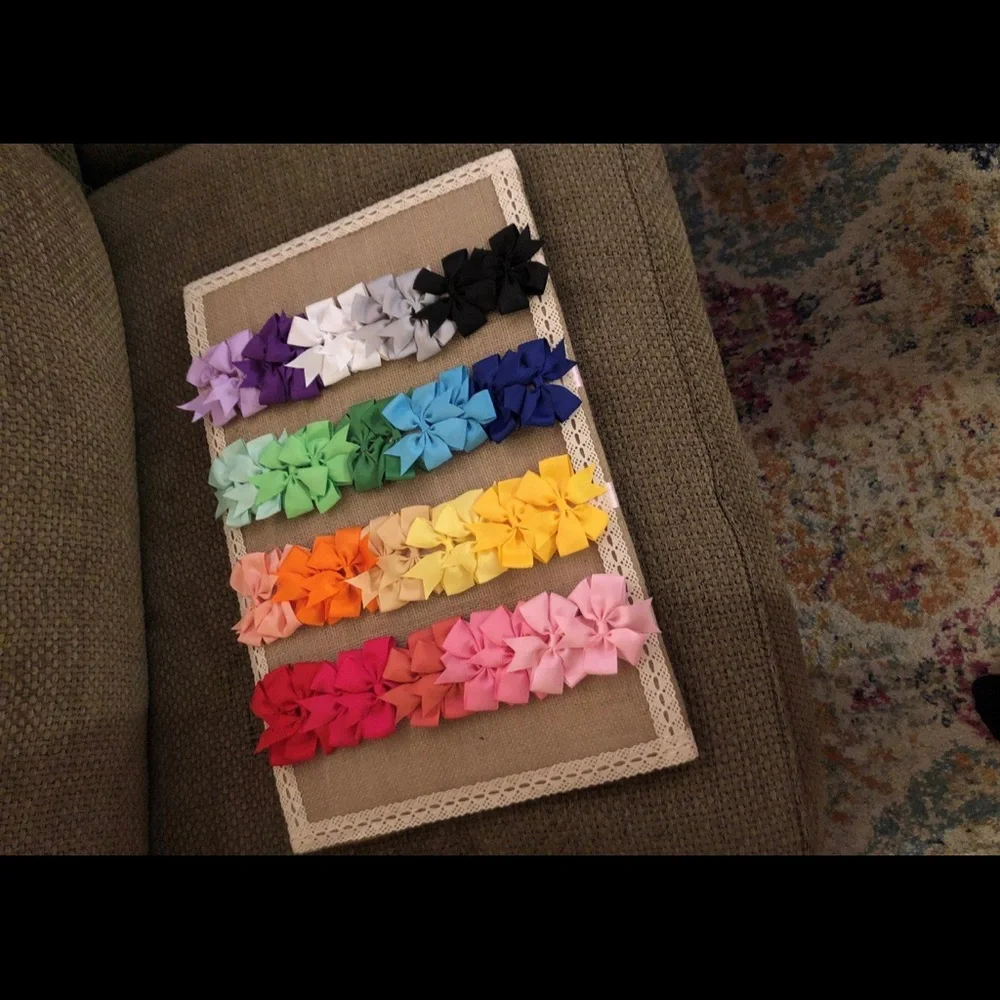 COPY - NWT 40Piece 3 Inch Boutique Grosgrain Ribbon Pinwheel Hair Bows Alligato…